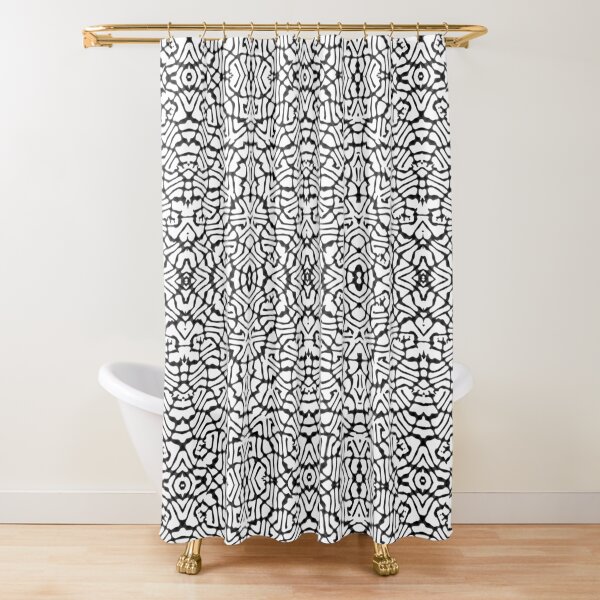 African Textile Pattern Shower Curtain