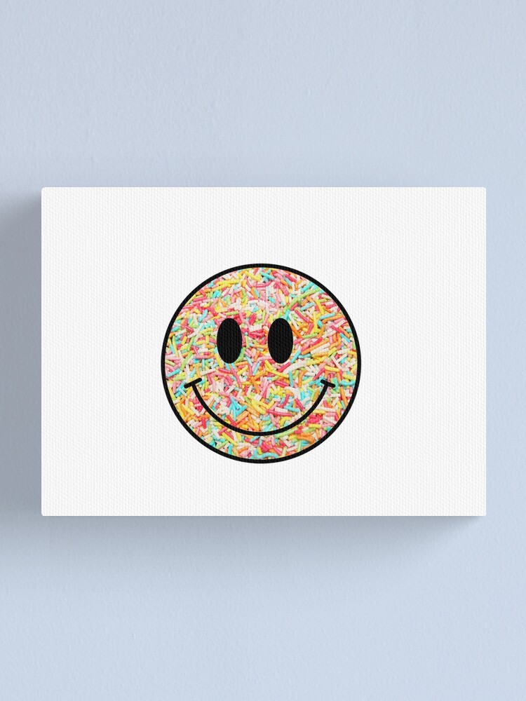 “Preppy Sprinkles Smiley Face” Canvas Print for Sale by Lucilleley