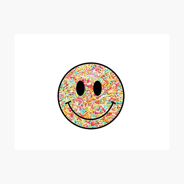 “Preppy Sprinkles Smiley Face” Photographic Print by Lucilleley | Redbubble