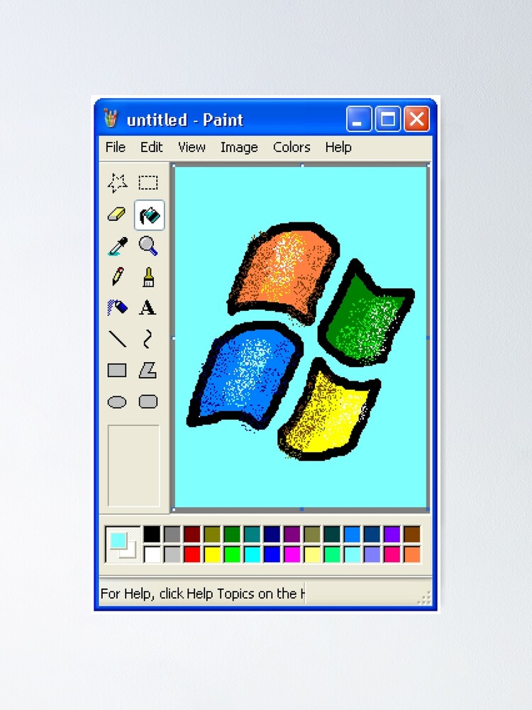 "Windows XP Paint" Poster by dylandonut Redbubble