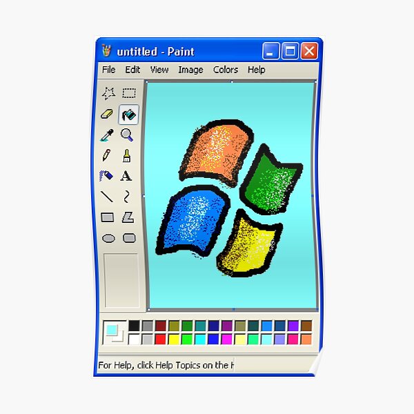 "Windows XP Paint" Poster by dylandonut Redbubble