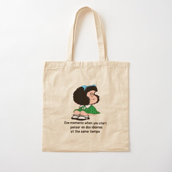 Bolsa de tela de algodón Tote Bag Caras (idiomas) - Imma Mestre