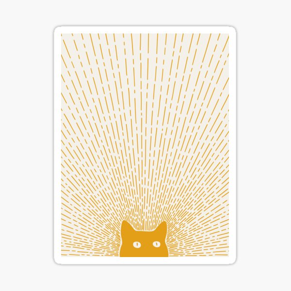 Cat Landscape 51 Sticker for Sale by ilovedoodle | Redbubble Cat Landscape 51 Sticker for Sale by ilovedoodle