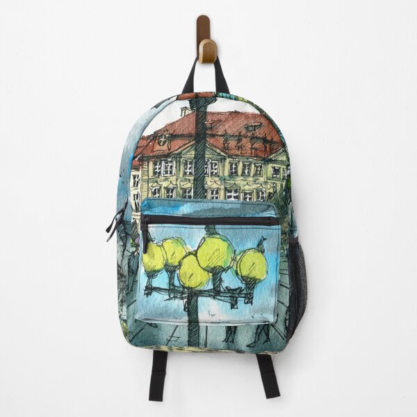 Item preview, Czech Republic - Old Town Square Watercolor and Ink Painting designed and sold by darrenyeoart.