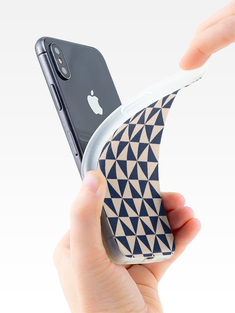 Thumbnail 4 of 5, iPhone Case, Patterns blue Square designed and sold by Patternsonly.