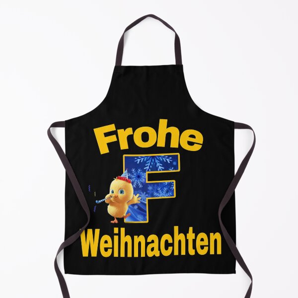 Item preview, merry christmas in German. frohe weihnachten. cute chick. letter F designed and sold by doctors-apparel.