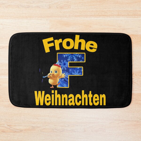Item preview, merry christmas in German. frohe weihnachten. cute chick. letter F designed and sold by doctors-apparel.