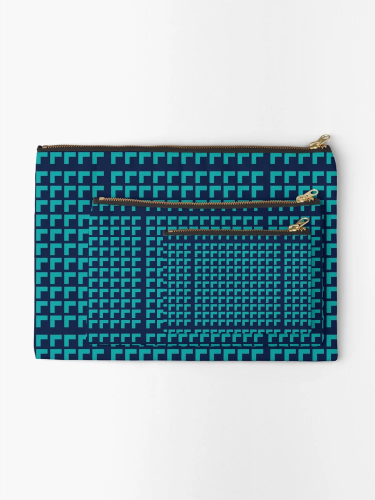 Thumbnail 2 of 4, Zipper Pouch, Pattern blue Square designed and sold by Patternsonly.