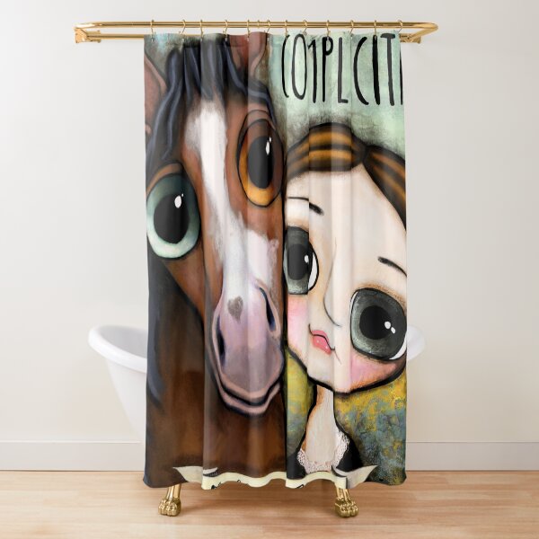 The girl and the horse Shower Curtain