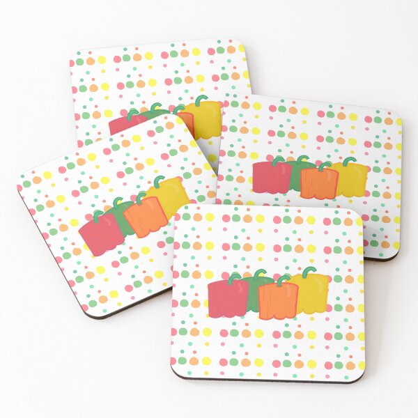 Item preview, Bell Peppers on polka dots designed and sold by Drizzleonrice.