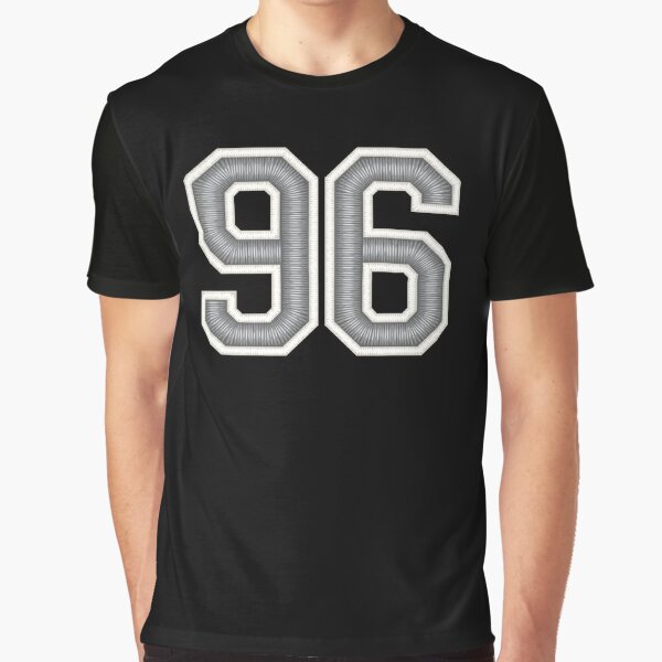 96 Black Jersey Sports Number ninety-six Football 96 Poster for