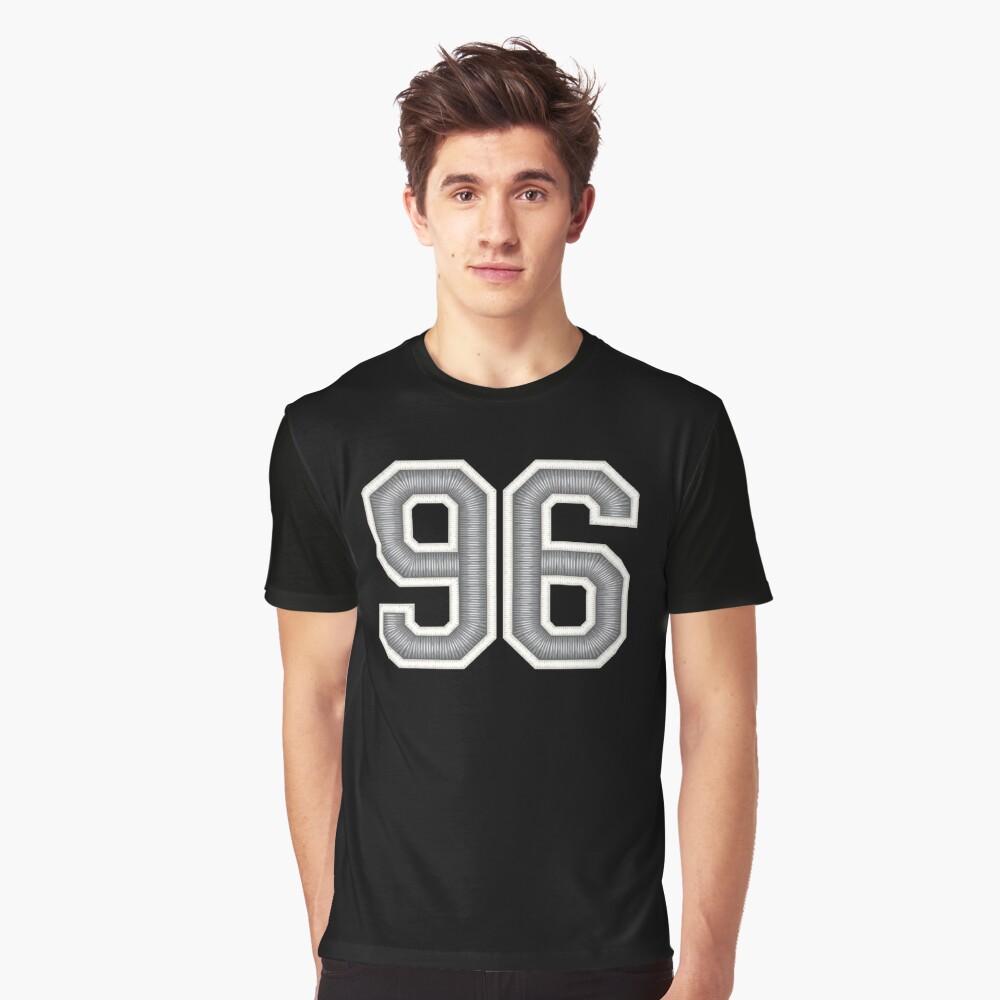 96 Black Jersey Sports Number ninety-six Football 96 Poster for