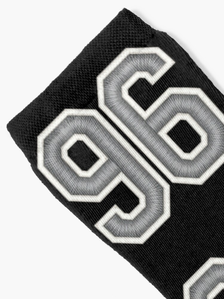 96 Silver White Black Jersey Football Sports Number Ninety-Six