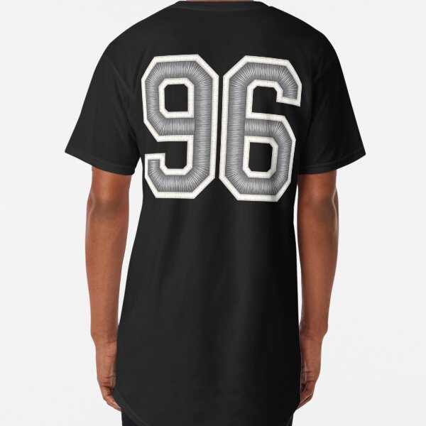 96 Silver White Black Jersey Football Sports Number Ninety-Six