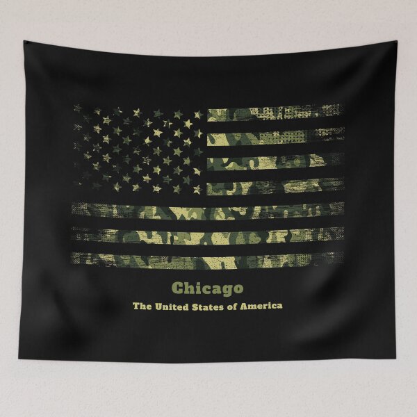 Item preview, Chicago Camouflage Military Camo My City US Flag designed and sold by HelloFromAja.