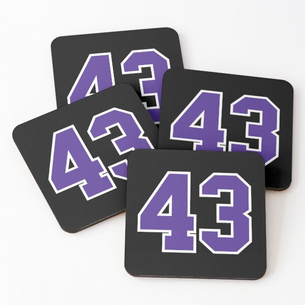 Item preview, Fourty-Three Purple Jersey Number Sports 43 designed and sold by HelloFromAja.