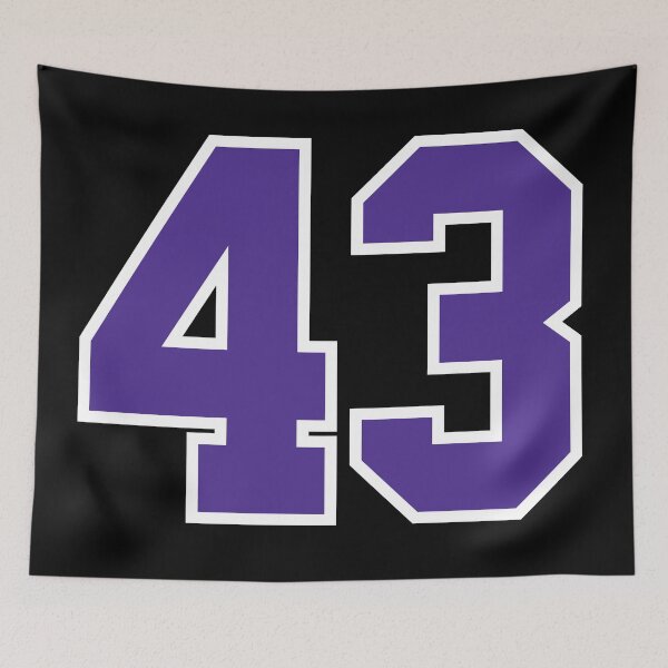Item preview, Fourty-Three Purple Jersey Number Sports 43 designed and sold by HelloFromAja.