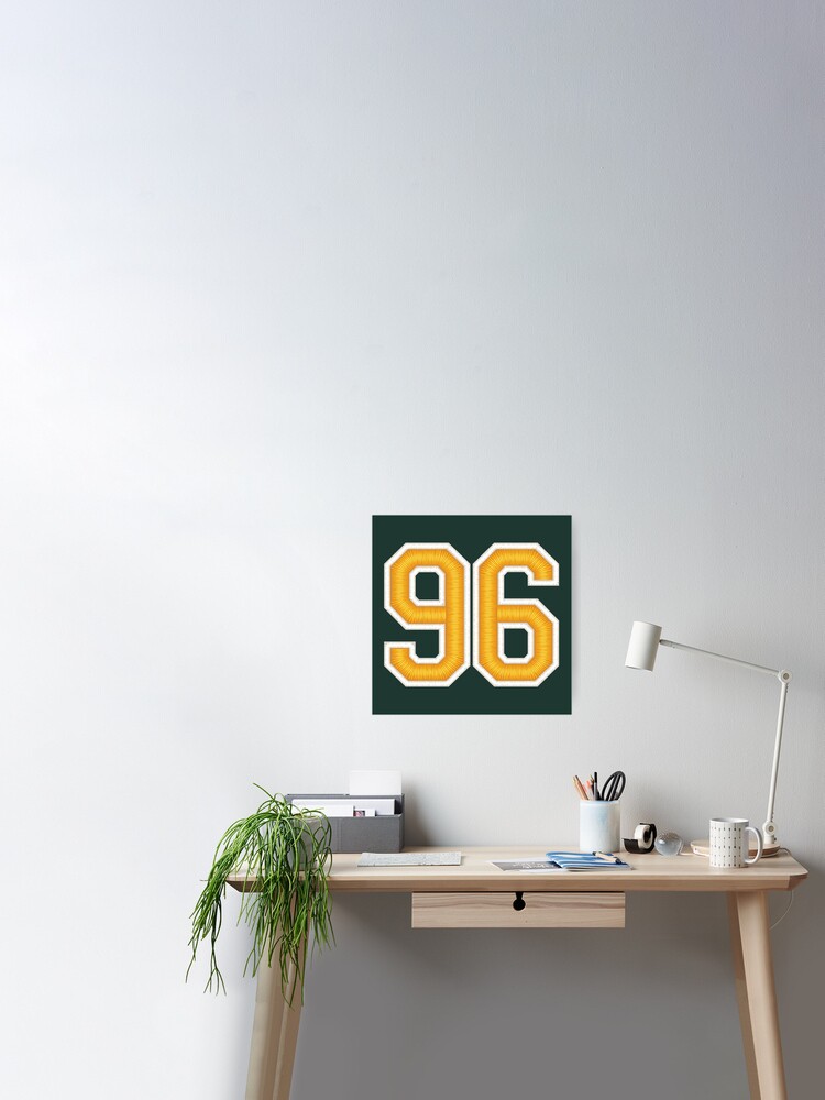 96 Black Jersey Sports Number ninety-six Football 96 Poster for