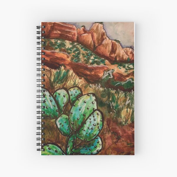 Zion Desert Mountains Landscape Spiral Notebook