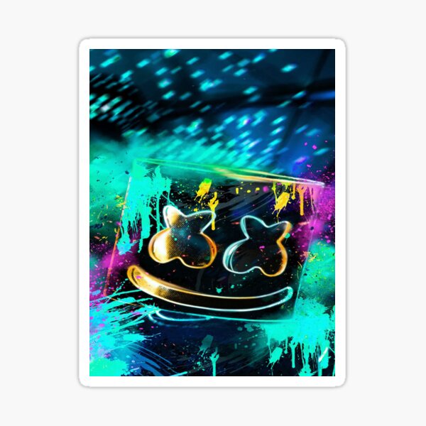 Marshmello DJ Abstract Sticker
