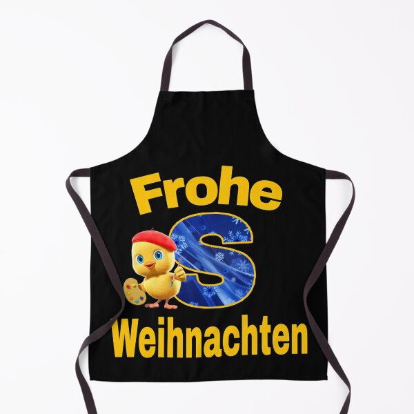 Item preview, merry christmas in German. frohe weihnachten. chick painter. letter S designed and sold by doctors-apparel.