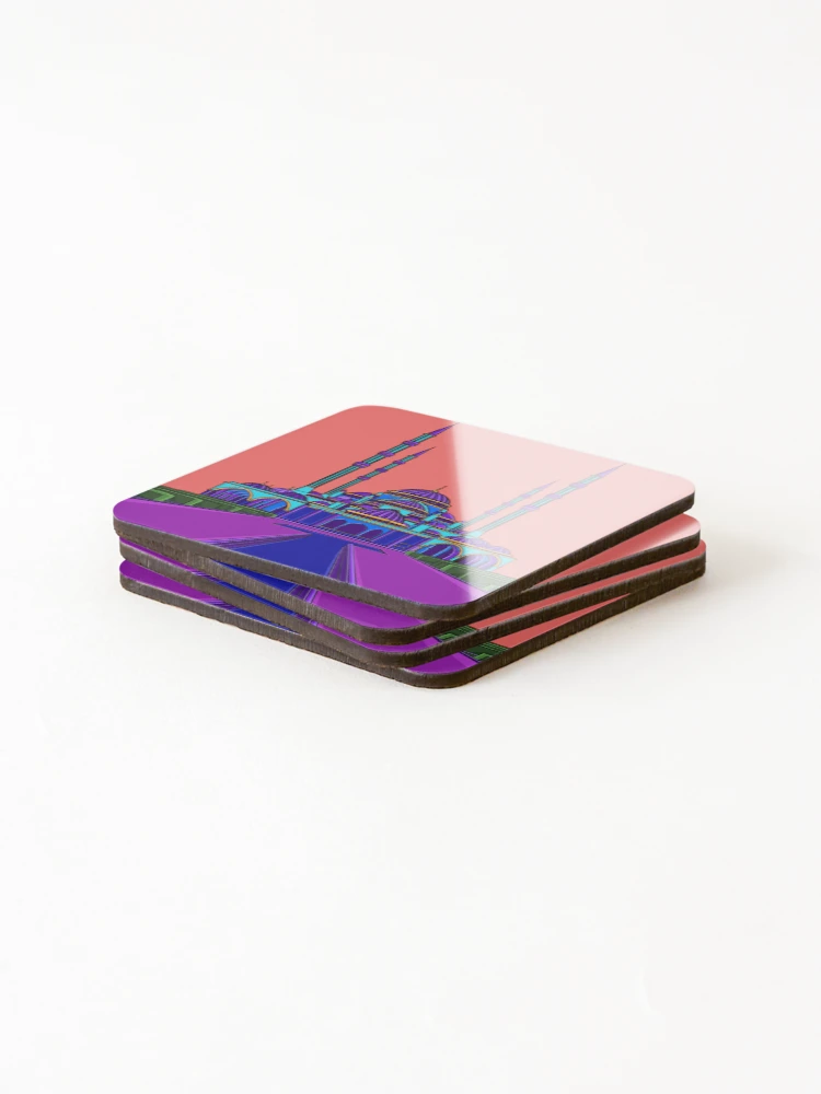 Thumbnail 4 of 5, Coasters (Set of 4), Colorful Mosque designed and sold by Rooftang.
