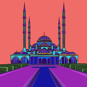 Artwork thumbnail, Colorful Mosque by Rooftang