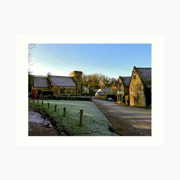 Frosty Snowshill Art Print