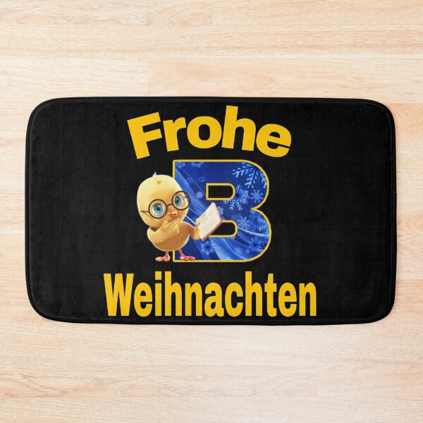 Item preview, merry christmas in German. frohe weihnachten. genius chick. letter B designed and sold by doctors-apparel.