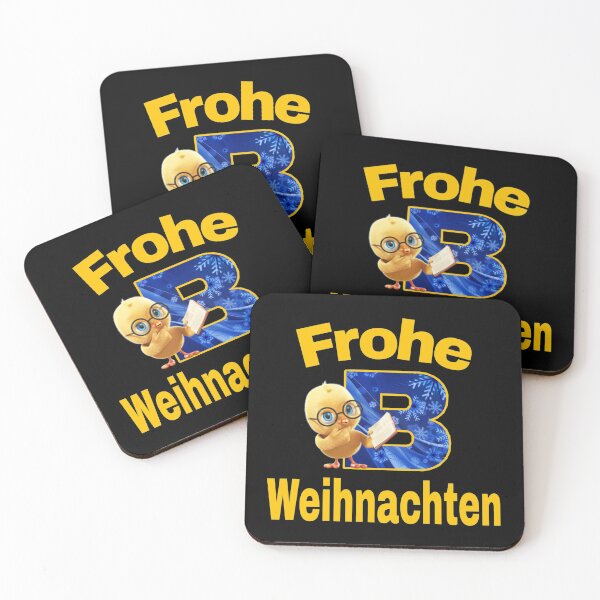 Item preview, merry christmas in German. frohe weihnachten. genius chick. letter B designed and sold by doctors-apparel.