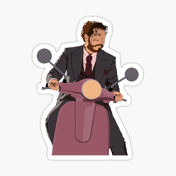 Post Malone Rose Rose Vespa Sticker