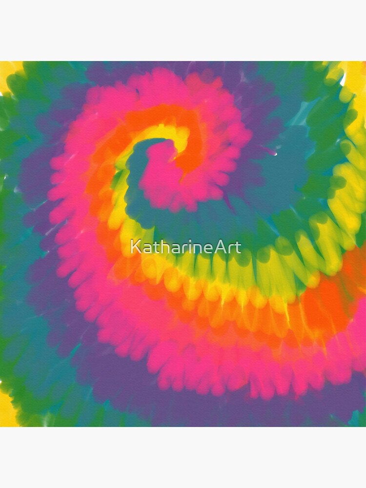 Rainbow Tie Dye Sticker By Katharineart Redbubble 5397