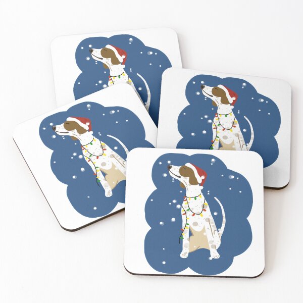 Item preview, It’s a very pointer Christmas! In navy! With snow!  designed and sold by MeerkatCreative.