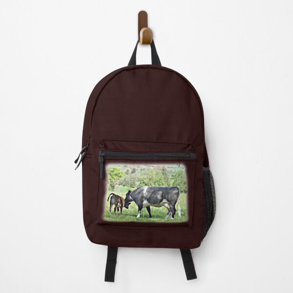 Item preview, Cow and brown calf on a hillside designed and sold by DAscroft.