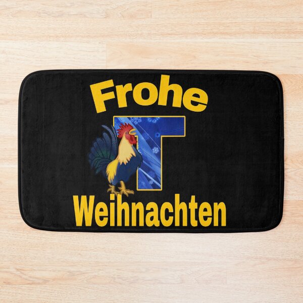 Item preview, merry christmas in German. frohe weihnachten.rooster. letter T designed and sold by doctors-apparel.
