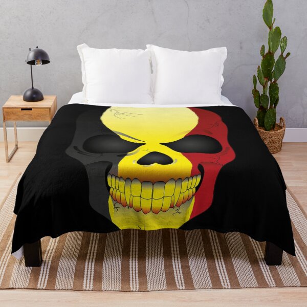 Item preview, Belgium Vampire Skull Flag designed and sold by SandersApparel.
