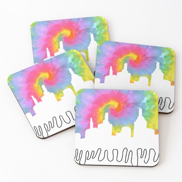 Item preview, Rainbow Tie-Dye Melting new York City Skyline designed and sold by KatharineArt.