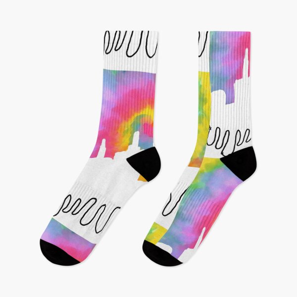Item preview, Rainbow Tie-Dye Melting new York City Skyline designed and sold by KatharineArt.