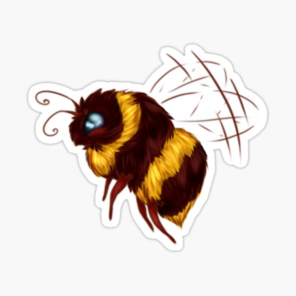 Fuzzy Bee Stickers Redbubble