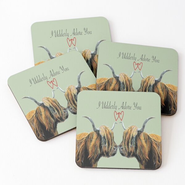 Item preview, I Udderly Adore you Highland Cow Gift Range designed and sold by IslesArt.