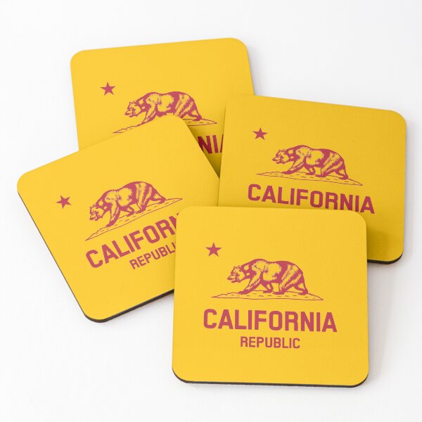 Item preview, California Republic 'bear flag revolt' - red print designed and sold by retropetrol.