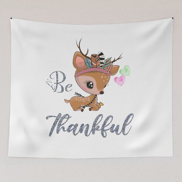 Item preview, Be Thankful, cute reindeer, Thanksgiving Quarantine Gifts designed and sold by env1nada.
