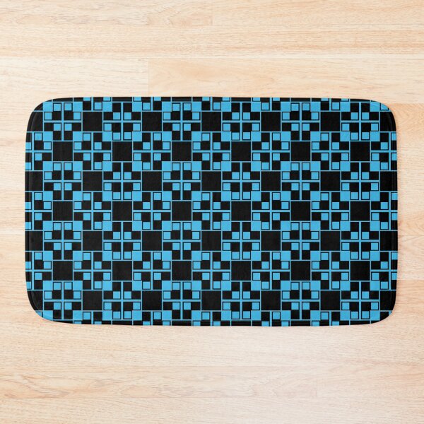 Item preview, Geometric blue chequered pattern  designed and sold by Harlake.