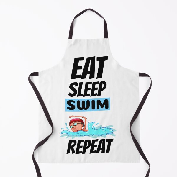Item preview, eat sleep swim repeat designed and sold by ibrastore.