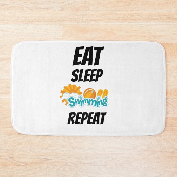 Item preview, eat sleep swimming repeat funny day of sea  swim time  designed and sold by ibrastore.