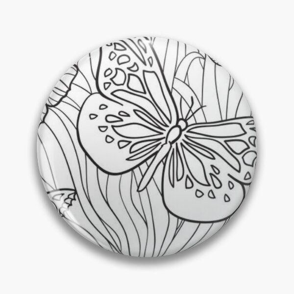 Item preview, Color-in butterfly doodle designed and sold by banabananaz.