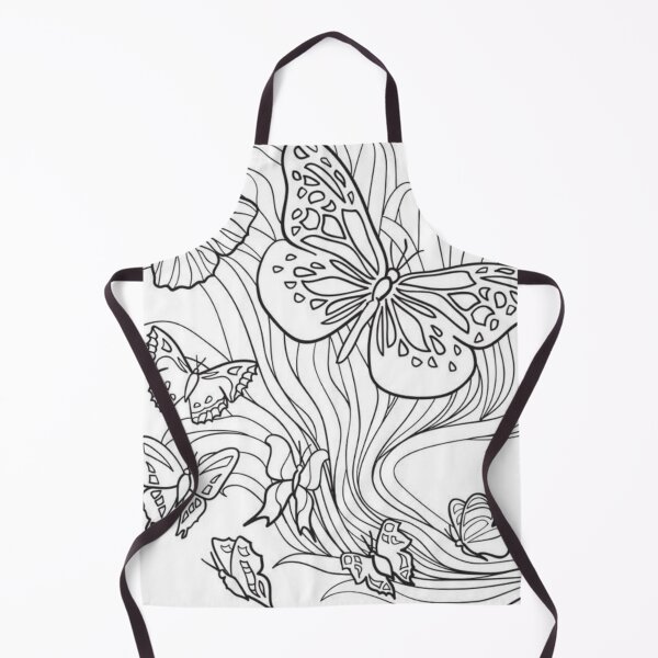 Item preview, Color-in butterfly doodle designed and sold by banabananaz.