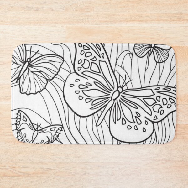 Item preview, Color-in butterfly doodle designed and sold by banabananaz.