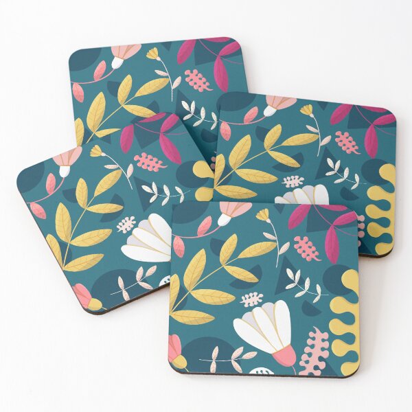Item preview, Foliage in aqua background designed and sold by truffleivy.