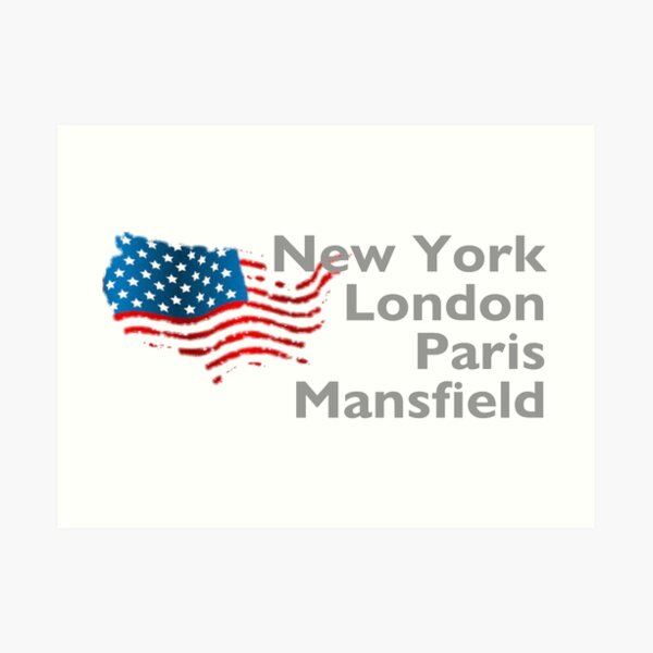 New York London Paris Mansfield Art Print